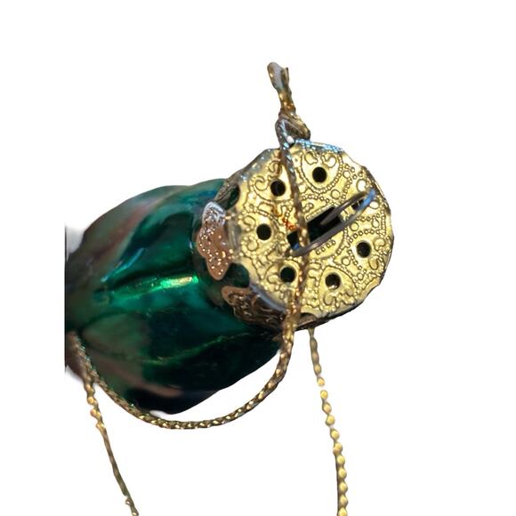 5 Vegetable Fruit Christmas Ornament Inge Mercury Glass Apple Pear Pea Pickle - Picture 6 of 6